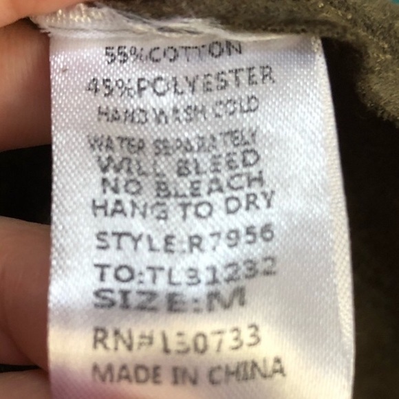 Umgee Waterfall Drape Faux Suede Cropped Open Army Green Cardigan Jacket NWT - Picture 6 of 7